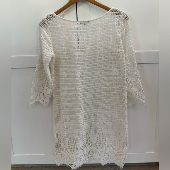 American Eagle Outfitters Sz S Crochet Dress White 100% Cotton - Picture 10 of 11